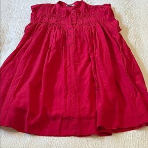 Madewell Pink Dress with Pintuck Details & Removable Slip, Size Medium